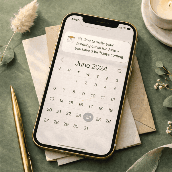 Phone showing a calendar reminder for upcoming birthdays